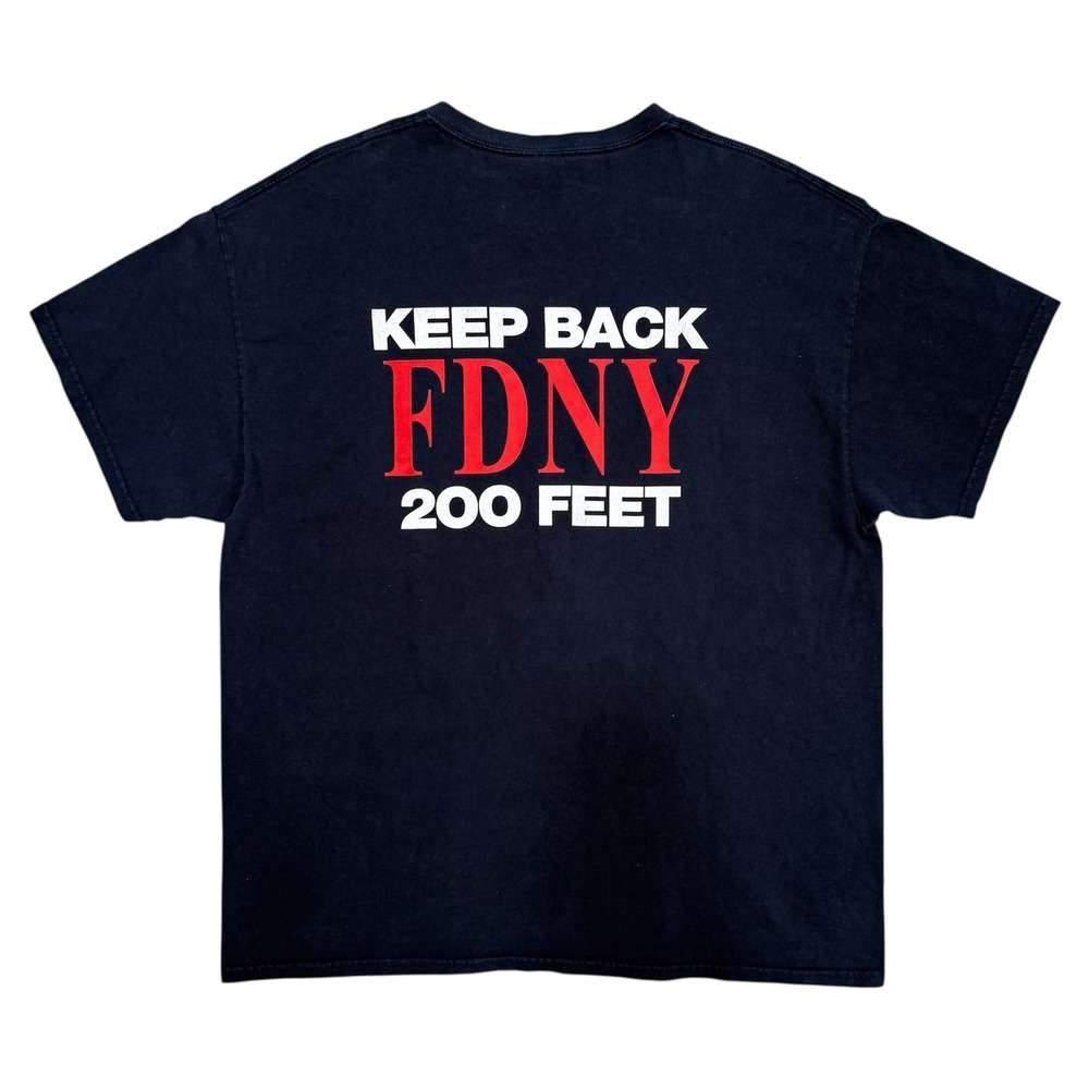 Vintage FDNY T Shirt Mens XL Navy Blue Fire Dept. New York Graphic cotton